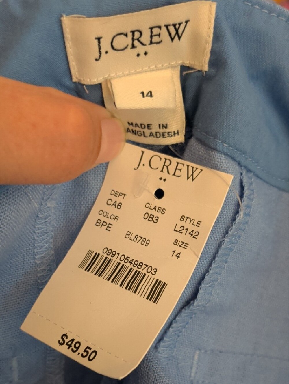 NWT J. Crew Linen Scalloped Women’s Shorts - Picture 9 of 9